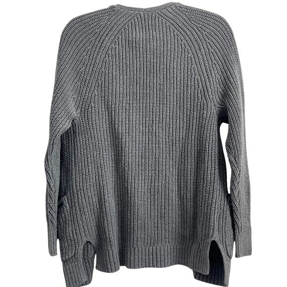 Abercrombie Fitch Grey Cardigan Sweater Ribbed Knit Pocket Size XS Pe-owned - Picture 2 of 9
